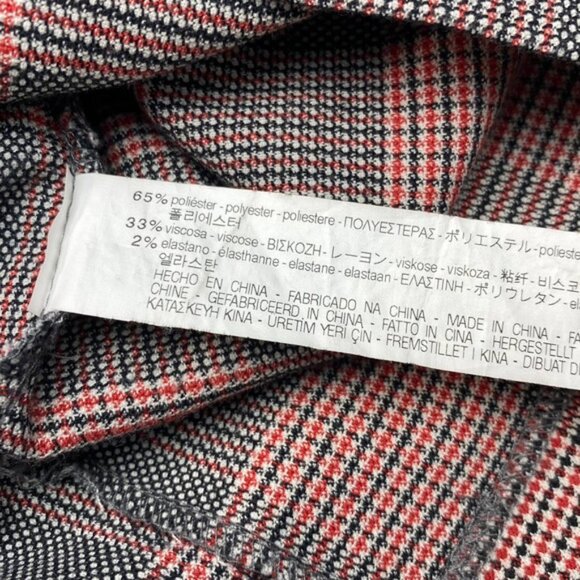 ZARA Trafaluc Plaid Paperbag Belted Mini Skirt Sz Small - Picture 4 of 6